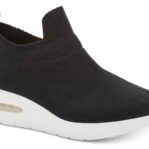 DKNY Knit Angie Wedge Slip On Black Sneaker - Size 9.5